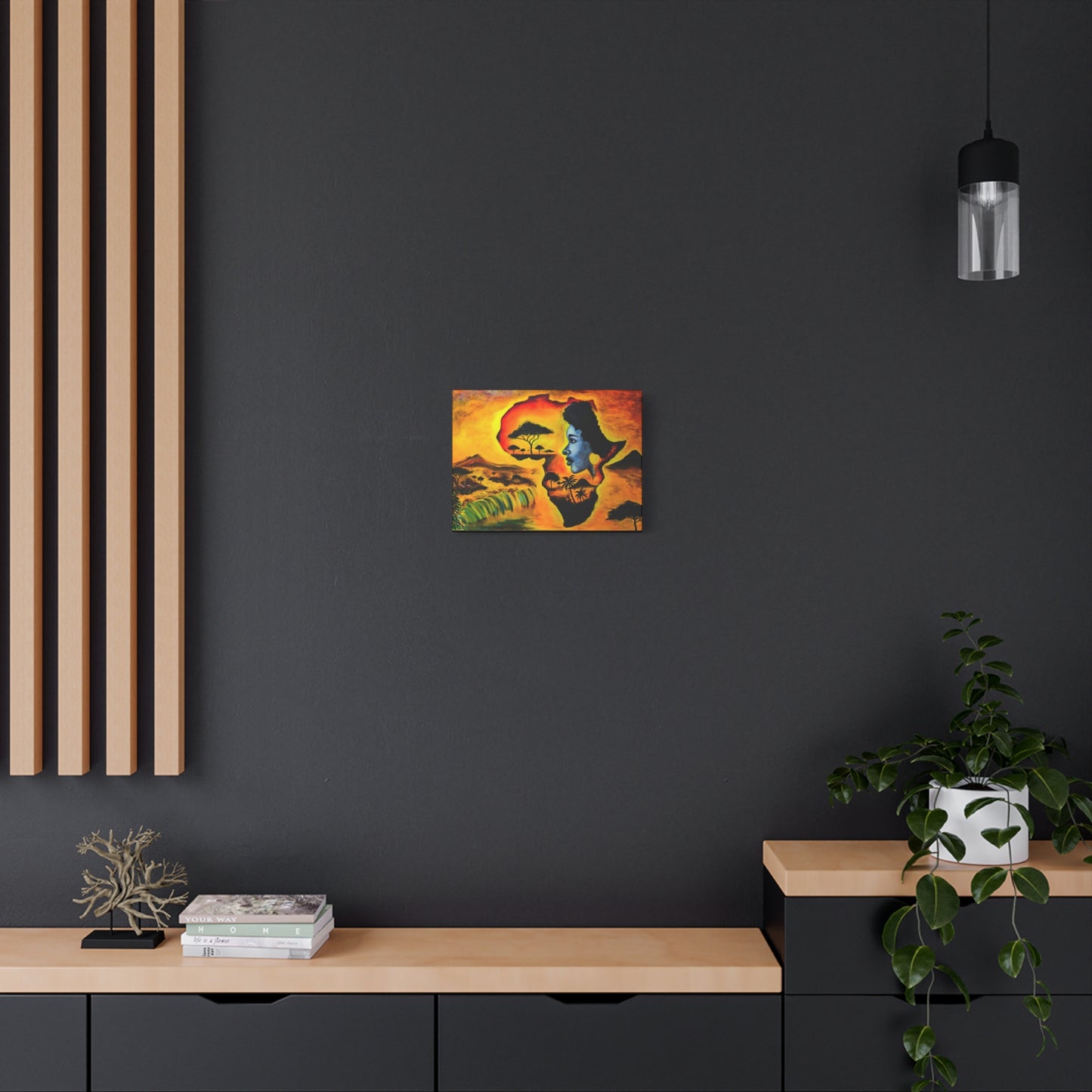 Vibrant African Landscape Canvas Art - Stretched Wall Decor