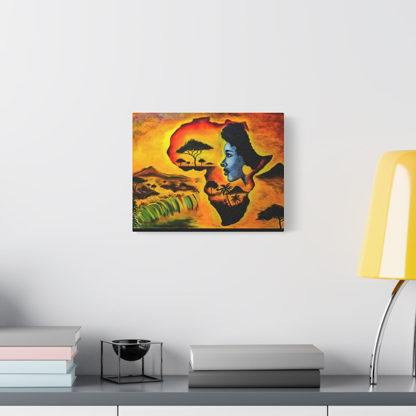 Vibrant African Landscape Canvas Art - Stretched Wall Decor