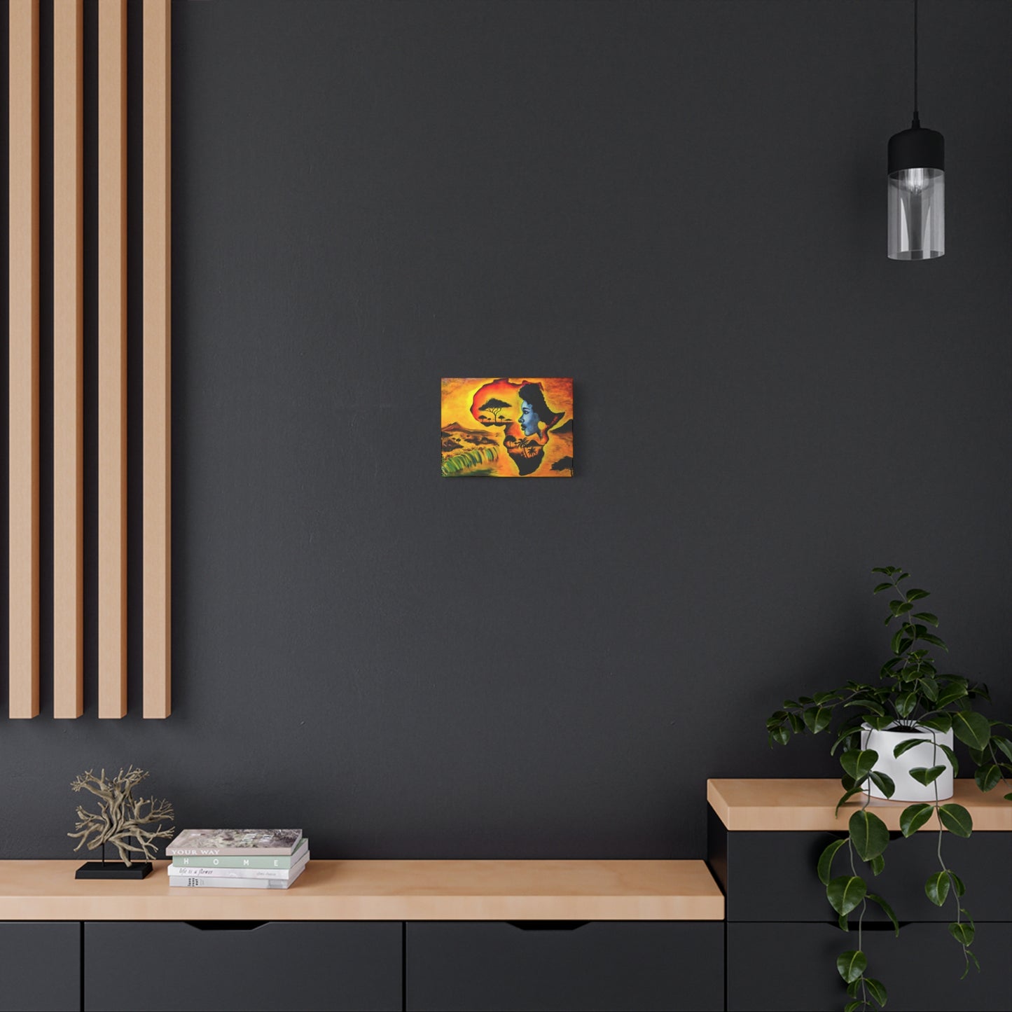 Vibrant African Landscape Canvas Art - Stretched Wall Decor