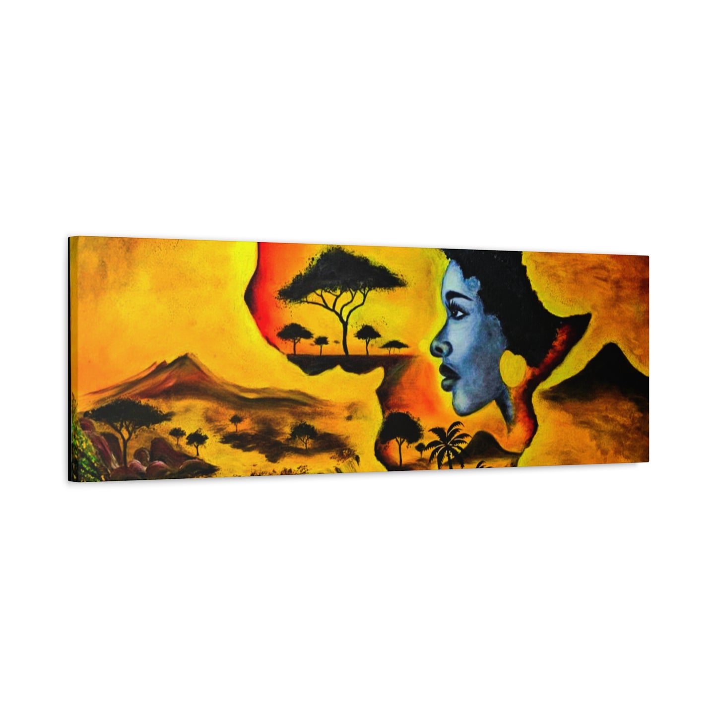 Vibrant African Landscape Canvas Art - Stretched Wall Decor
