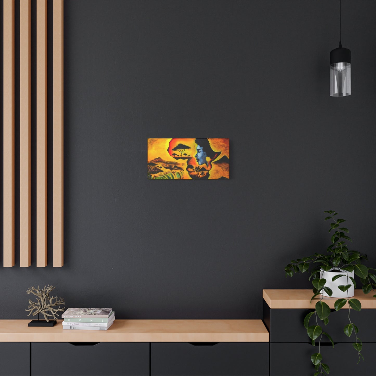 Vibrant African Landscape Canvas Art - Stretched Wall Decor