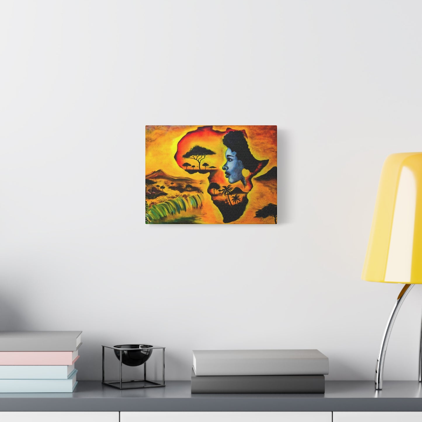 Vibrant African Landscape Canvas Art - Stretched Wall Decor