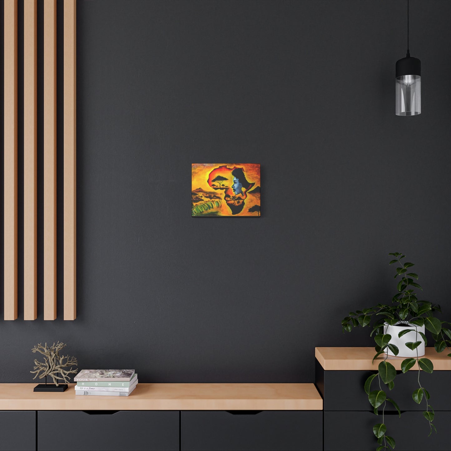 Vibrant African Landscape Canvas Art - Stretched Wall Decor