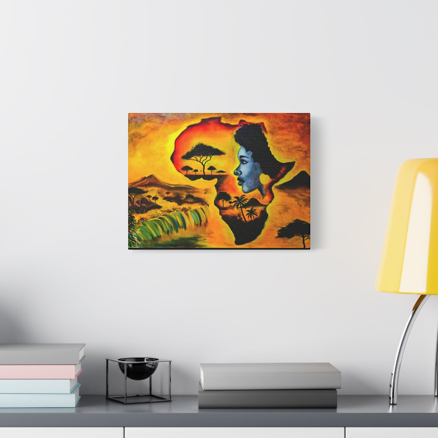 Vibrant African Landscape Canvas Art - Stretched Wall Decor