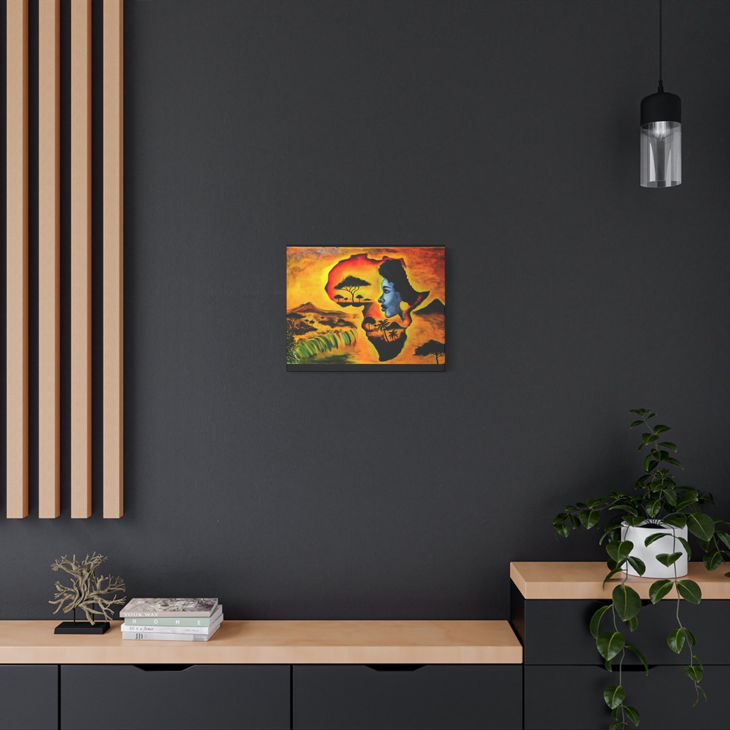 Vibrant African Landscape Canvas Art - Stretched Wall Decor