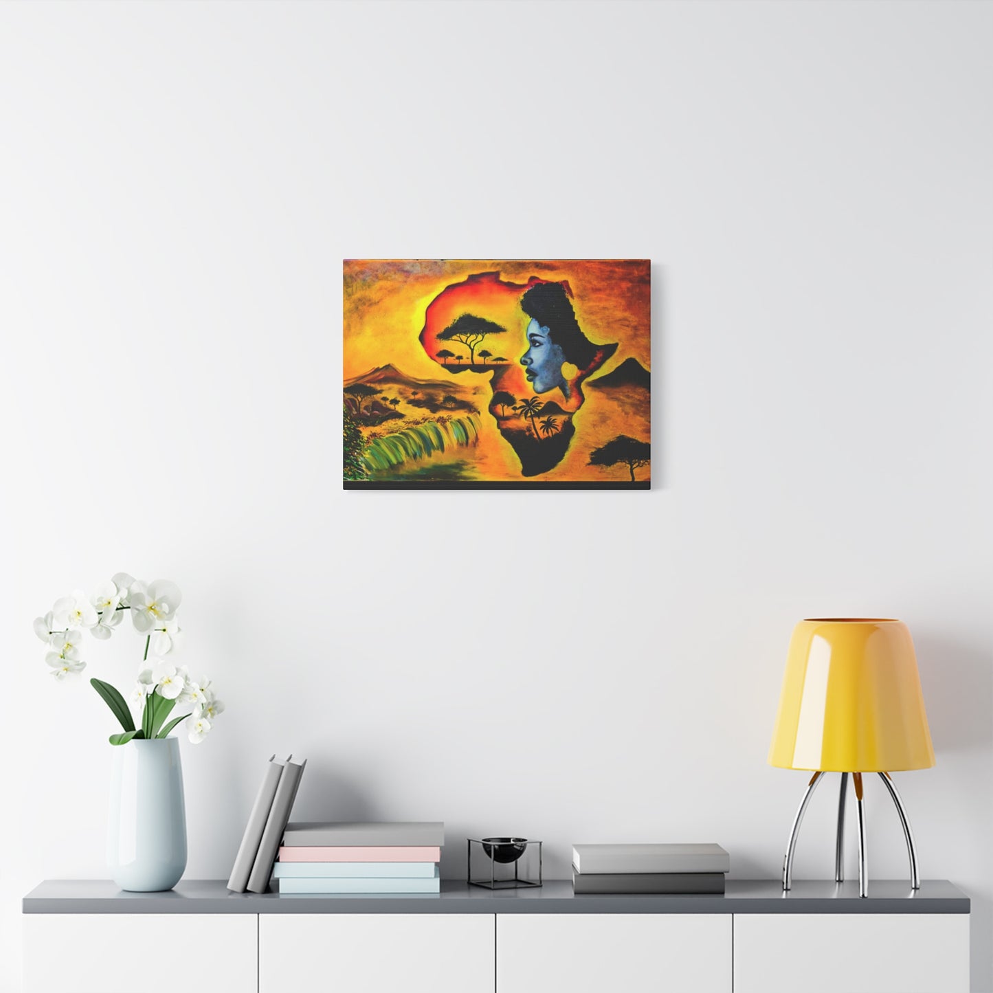 Vibrant African Landscape Canvas Art - Stretched Wall Decor