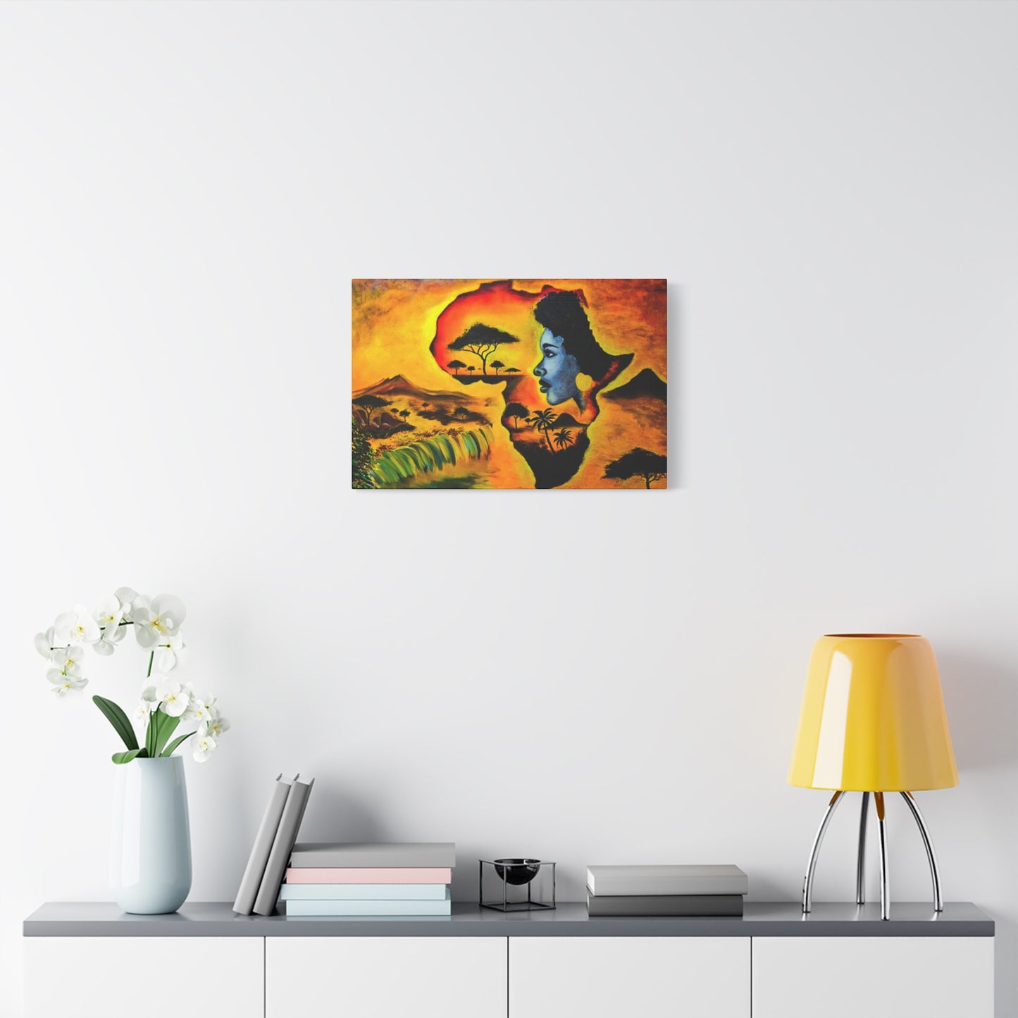 Vibrant African Landscape Canvas Art - Stretched Wall Decor