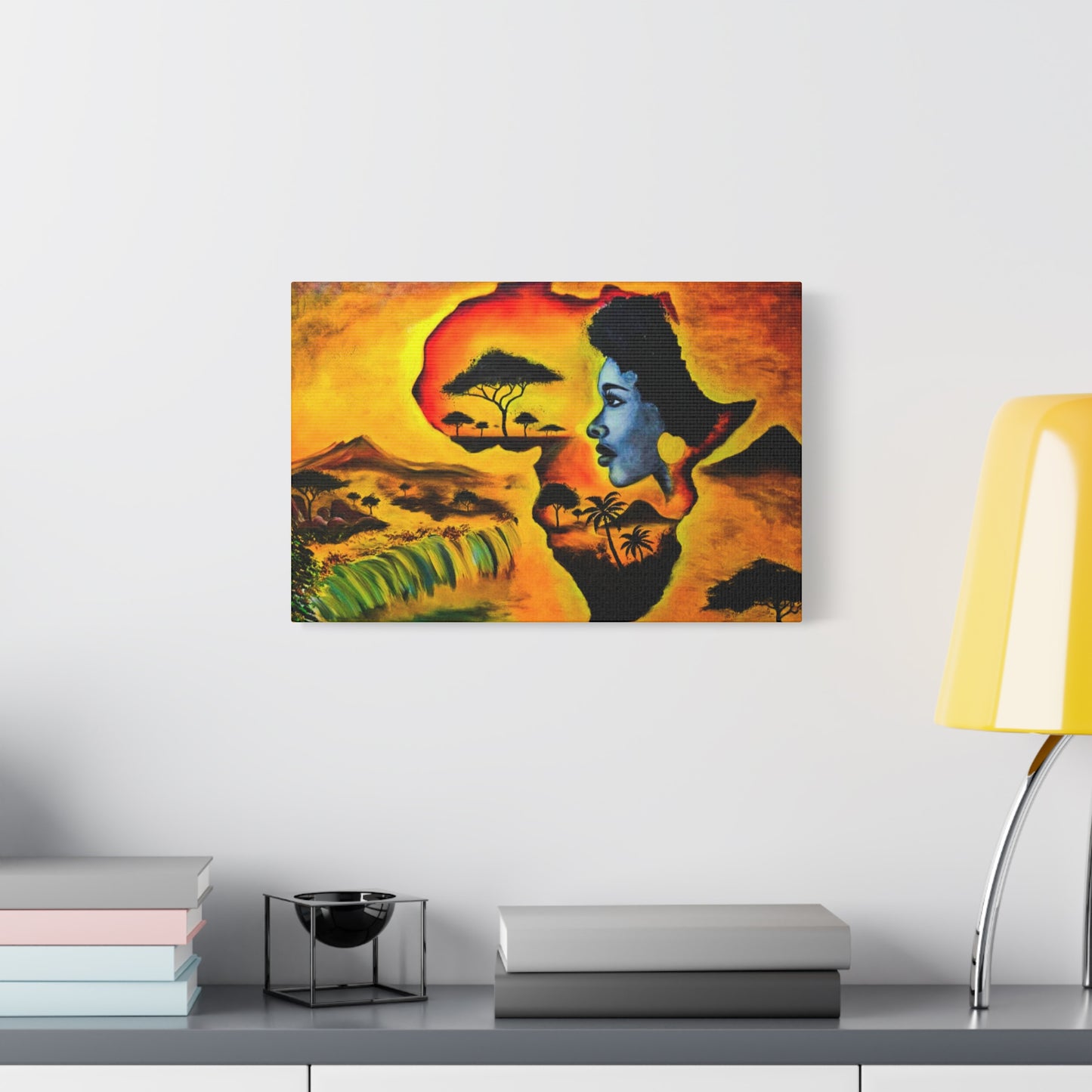Vibrant African Landscape Canvas Art - Stretched Wall Decor
