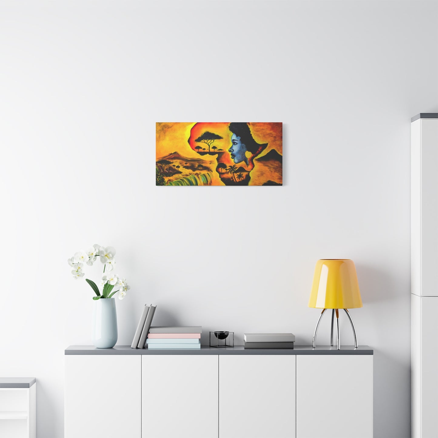Vibrant African Landscape Canvas Art - Stretched Wall Decor