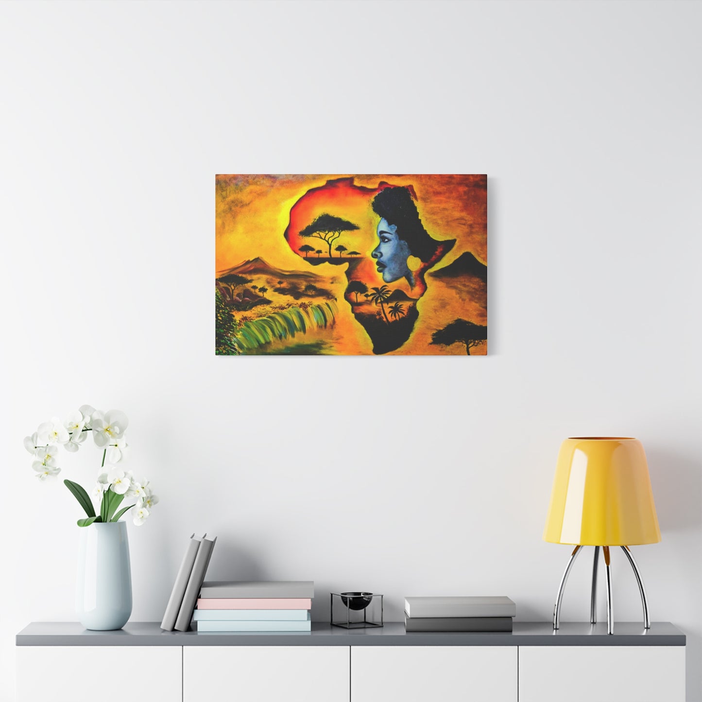 Vibrant African Landscape Canvas Art - Stretched Wall Decor