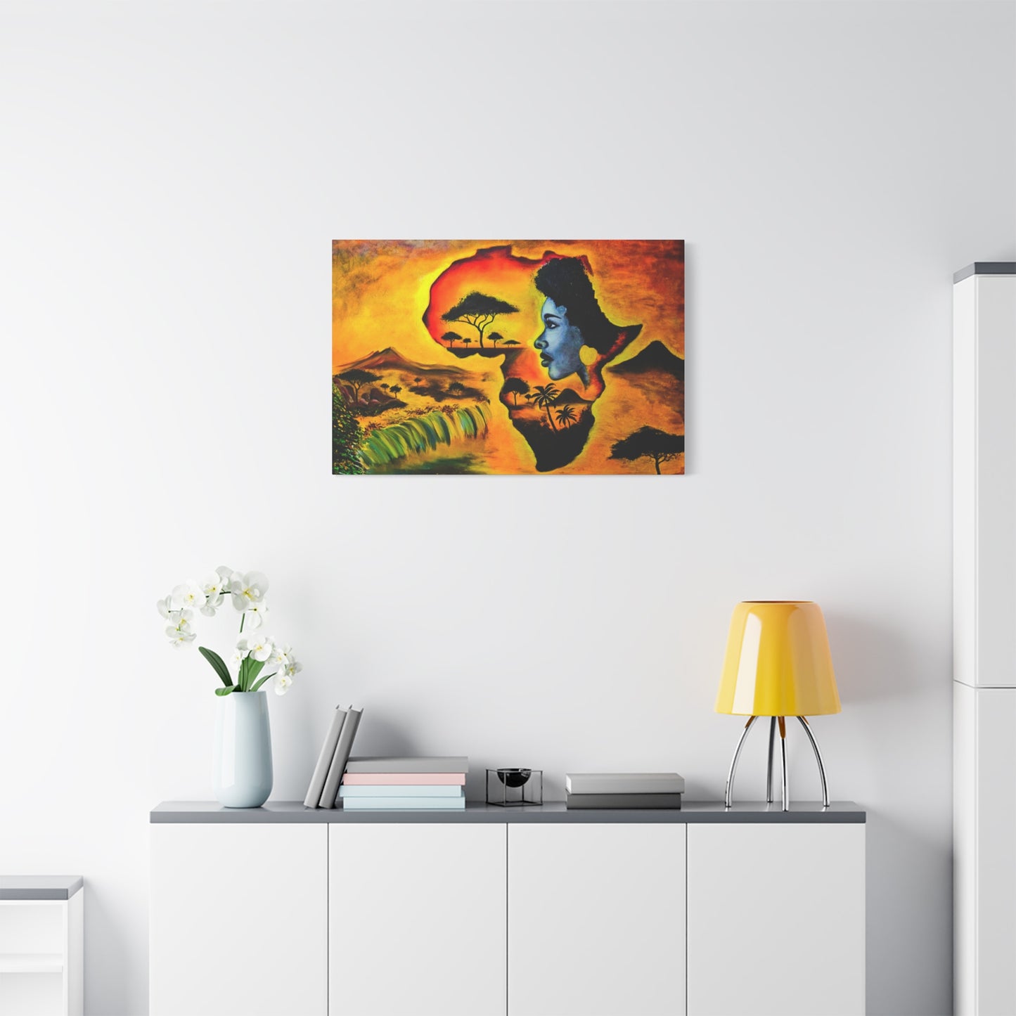 Vibrant African Landscape Canvas Art - Stretched Wall Decor