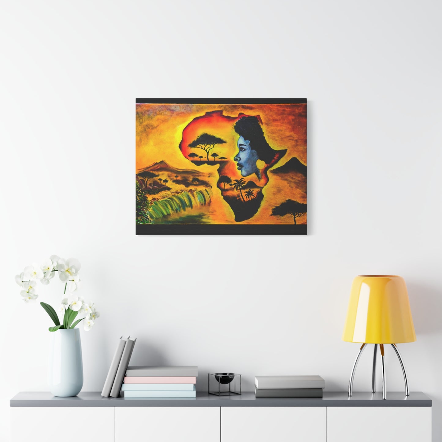 Vibrant African Landscape Canvas Art - Stretched Wall Decor