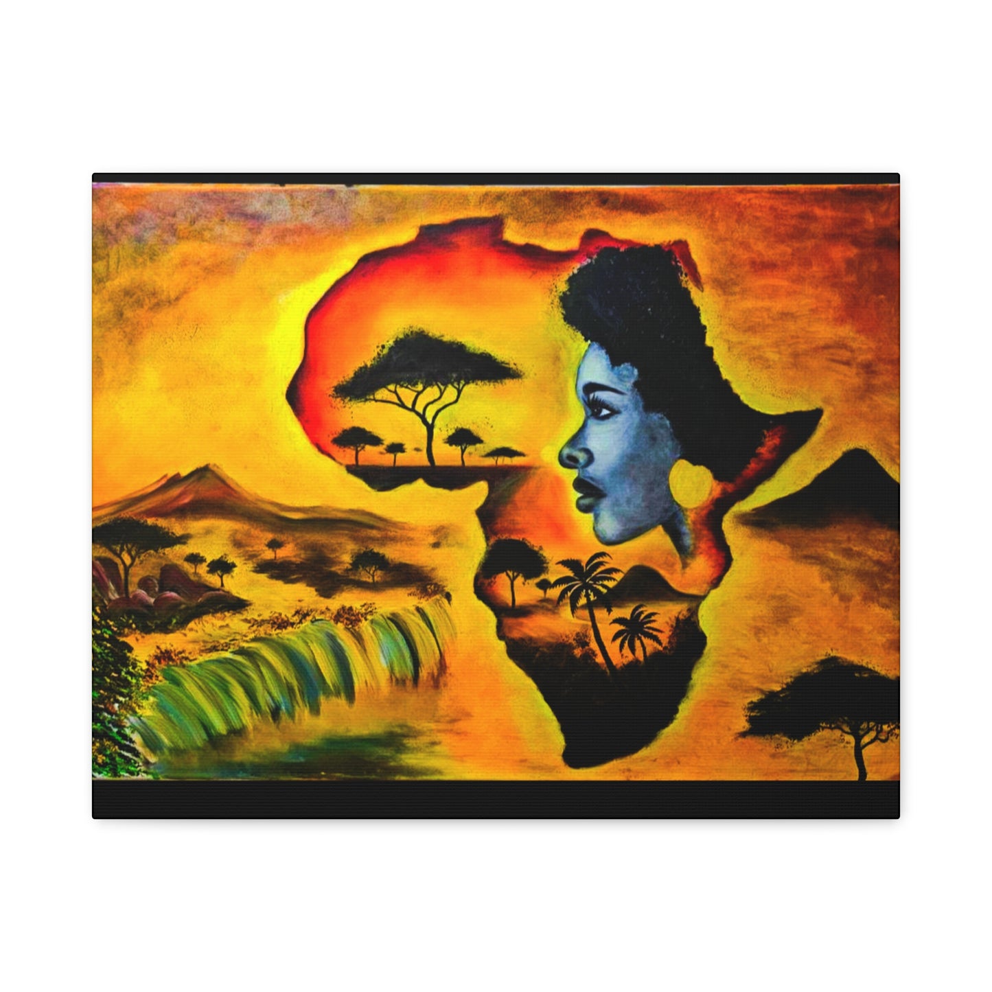 Vibrant African Landscape Canvas Art - Stretched Wall Decor