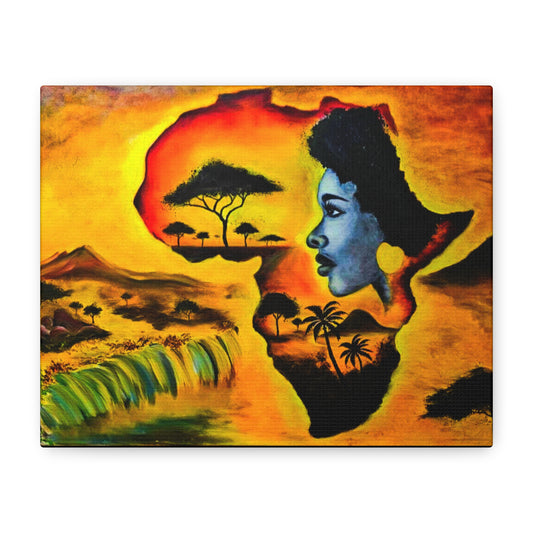 Vibrant African Landscape Canvas Art - Stretched Wall Decor