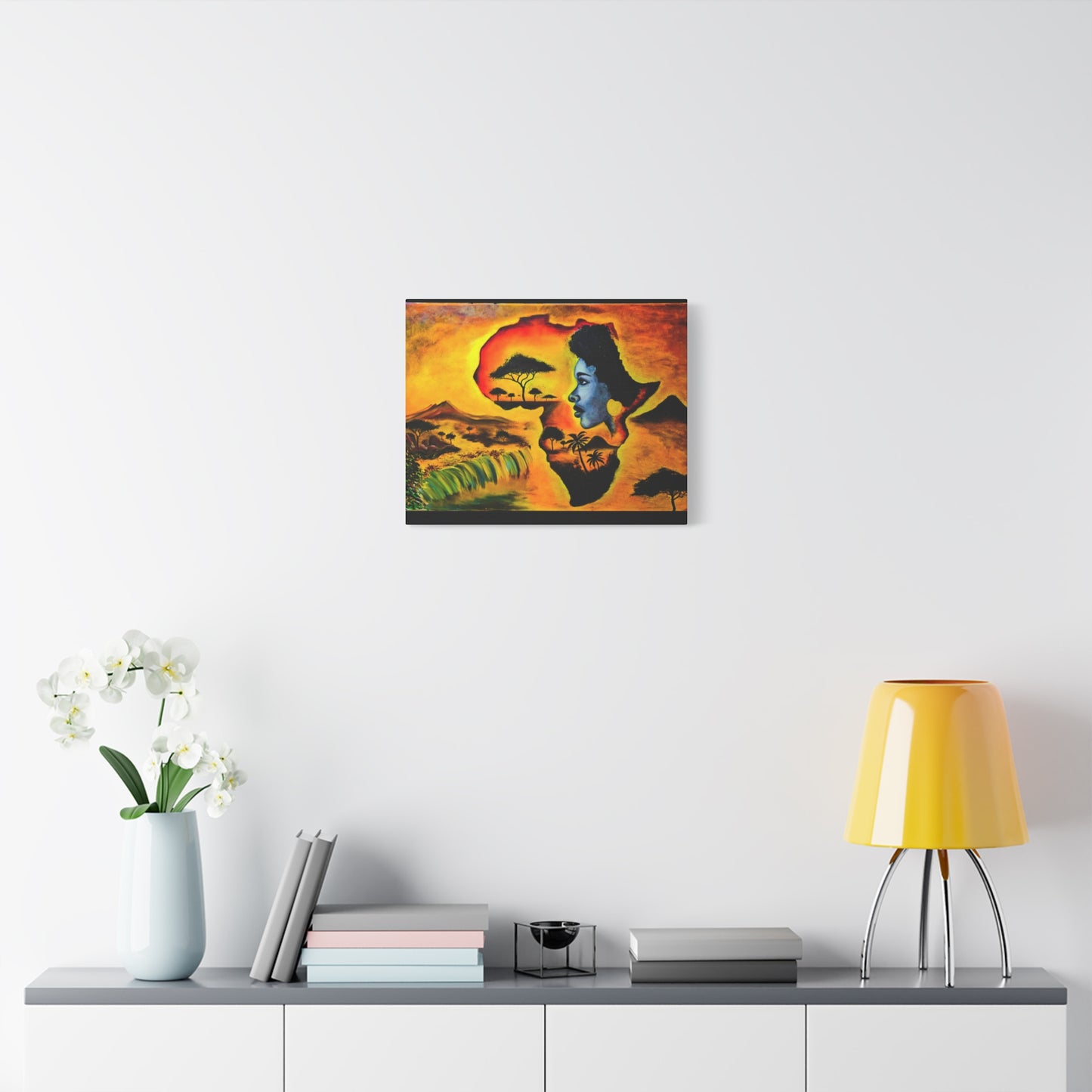 Vibrant African Landscape Canvas Art - Stretched Wall Decor