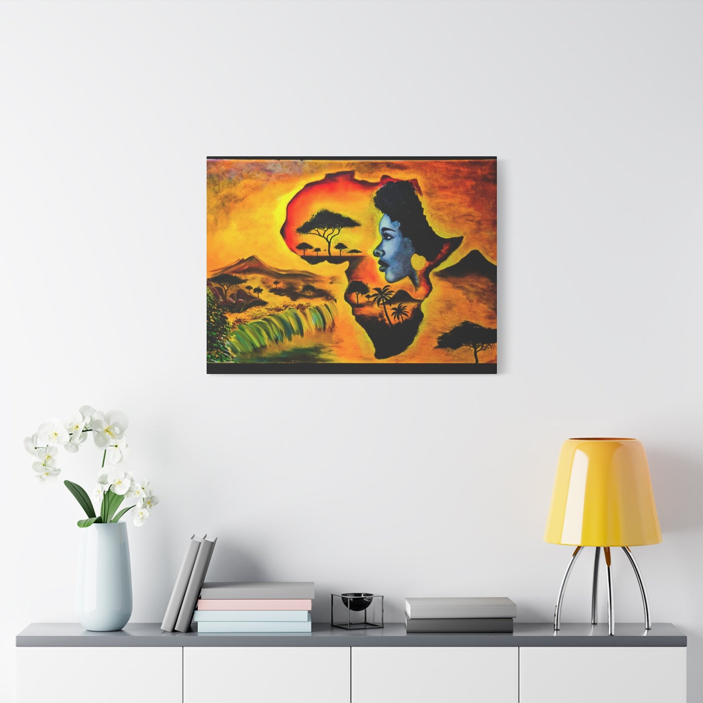 Vibrant African Landscape Canvas Art - Stretched Wall Decor